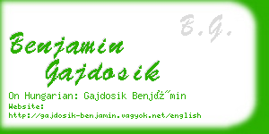 benjamin gajdosik business card